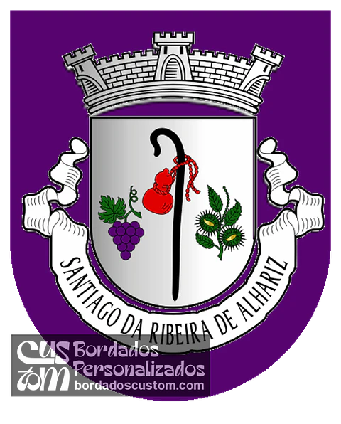 Emblema Bordado Freguesia de Santiago da Ribeira de Alhariz (Valpaços, Vila Real)