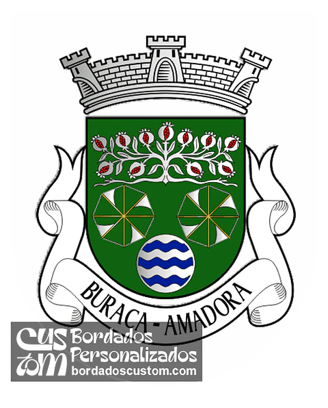 Emblema Bordado Antiga Freguesia de Buraca (Amadora, Lisboa)