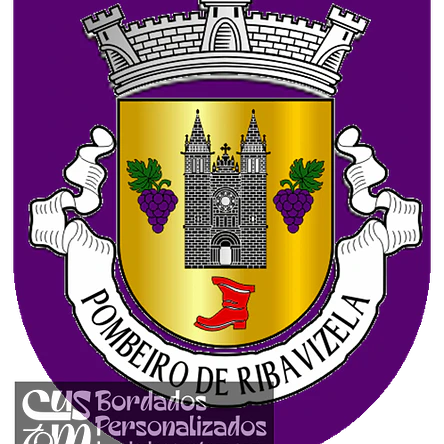 Emblema Bordado Freguesia de Pombeiro de Ribavizela (Felgueiras, Porto) 1