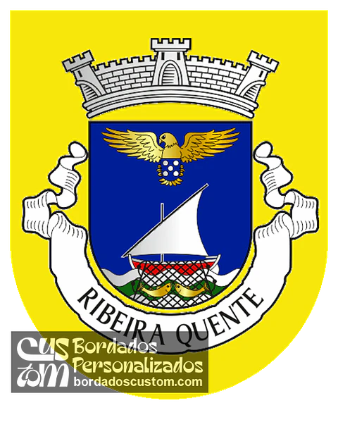 Emblema Bordado Freguesia de Ribeira Quente (Povoação, Açores)