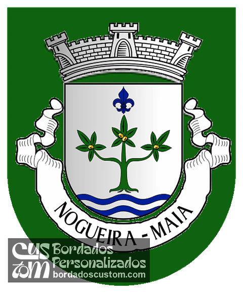 Emblema Bordado Antiga Freguesia de Nogueira (Maia, Porto)