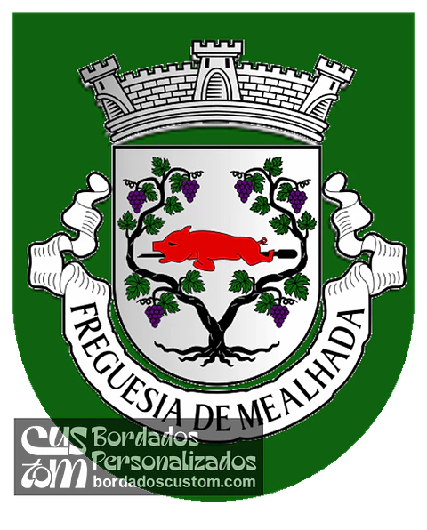 Emblema Bordado Antiga Freguesia de Mealhada (Mealhada, Aveiro)