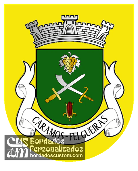 Emblema Bordado Antiga Freguesia de Caramos (Felgueiras, Porto)