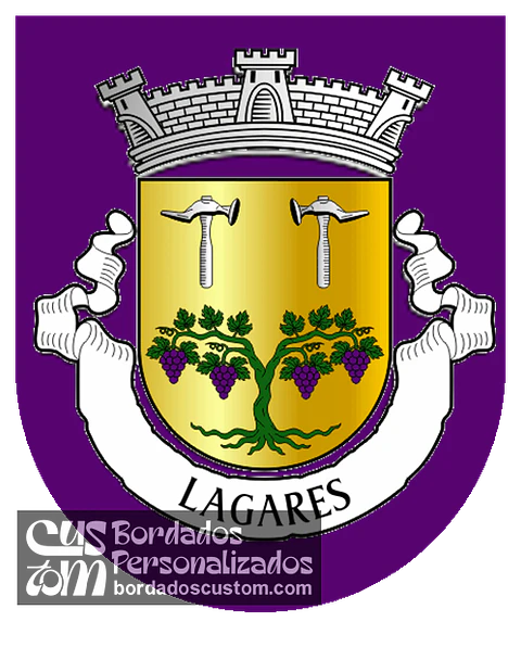 Emblema Bordado Antiga Freguesia de Lagares (Felgueiras, Porto)