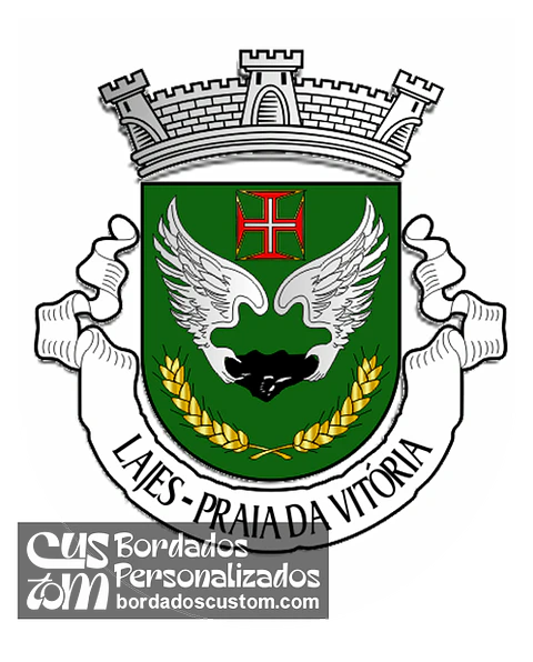 Emblema Bordado Freguesia de Lajes (Praia da Vitória, Açores)