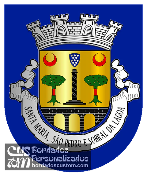 Emblema Bordado Freguesia de Santa Maria, São Pedro e Sobral da Lagoa (Óbidos, Leiria)