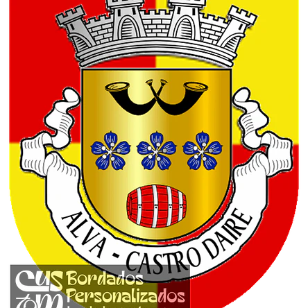 Emblema Bordado Antiga Freguesia de Alva (Castro Daire, Viseu) 1