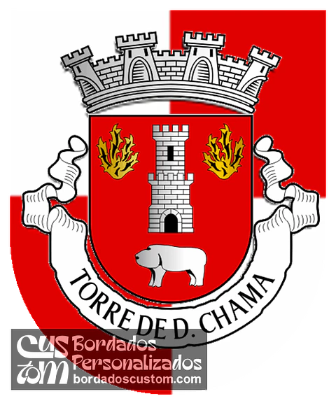 Emblema Bordado Freguesia de Torre de Dona Chama (Mirandela, Bragança)