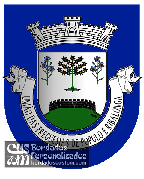 Emblema Bordado Freguesia de Pópulo e Ribalonga (Alijó, Vila Real)