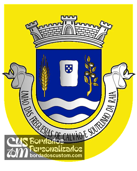 Emblema Bordado Freguesia de Calvão e Soutelinho da Raia (Chaves, Vila Real)