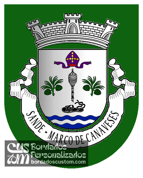 Emblema Bordado Antiga Freguesia de Sande (Marco de Canaveses, Porto)