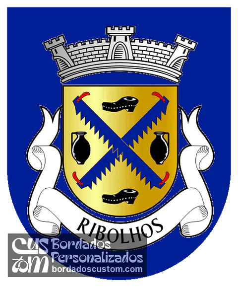 Emblema Bordado Antiga Freguesia de Ribolhos (Castro Daire, Viseu)