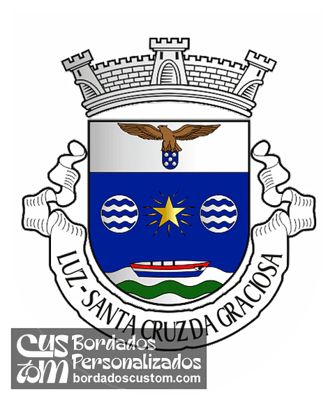 Emblema Bordado Freguesia de Luz (Santa Cruz da Graciosa, Açores)