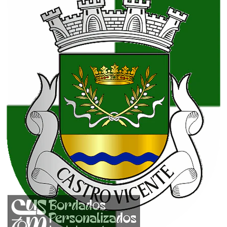 Emblema Bordado Freguesia de Castro Vicente (Mogadouro, Bragança) 1