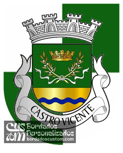 Emblema Bordado Freguesia de Castro Vicente (Mogadouro, Bragança)