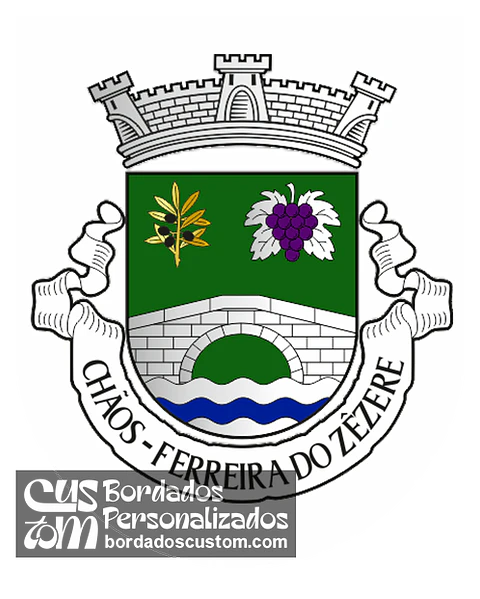 Emblema Bordado Freguesia de Chãos (Ferreira do Zêzere, Santarém)