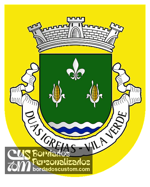 Emblema Bordado Antiga Freguesia de Duas Igrejas (Vila Verde, Braga)