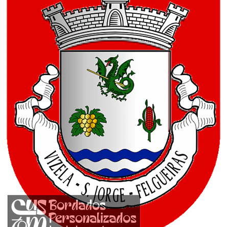 Emblema Bordado Antiga Freguesia de Vizela (São Jorge) (Felgueiras, Porto) 1