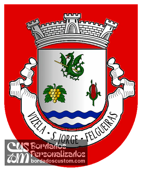 Emblema Bordado Antiga Freguesia de Vizela (São Jorge) (Felgueiras, Porto)