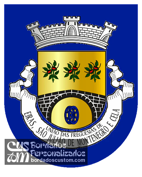 Emblema Bordado Freguesia de Eiras, São Julião de Montenegro e Cela (Chaves, Vila Real)