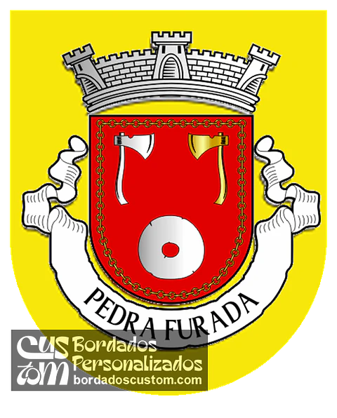 Emblema Bordado Antiga Freguesia de Pedra Furada (Barcelos, Braga)