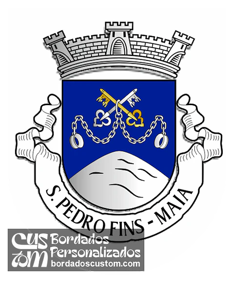 Emblema Bordado Freguesia de São Pedro Fins (Maia, Porto)