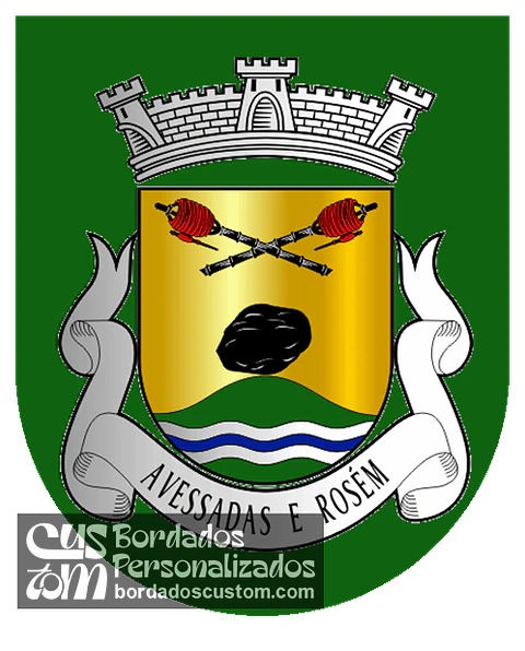 Emblema Bordado Freguesia de Avessadas e Rosém (Marco de Canaveses, Porto)