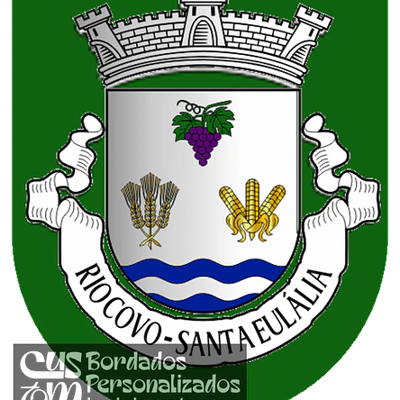 Emblema Bordado Antiga Freguesia de Rio Covo (Santa Eulália) (Barcelos, Braga) 1