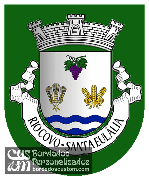 Emblema Bordado Antiga Freguesia de Rio Covo (Santa Eulália) (Barcelos, Braga)