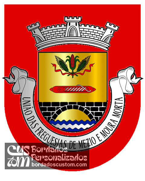 Emblema Bordado Freguesia de Mezio e Moura Morta (Castro Daire, Viseu)