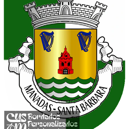 Emblema Bordado Freguesia de Manadas (Santa Bárbara) (Velas, Açores) 1