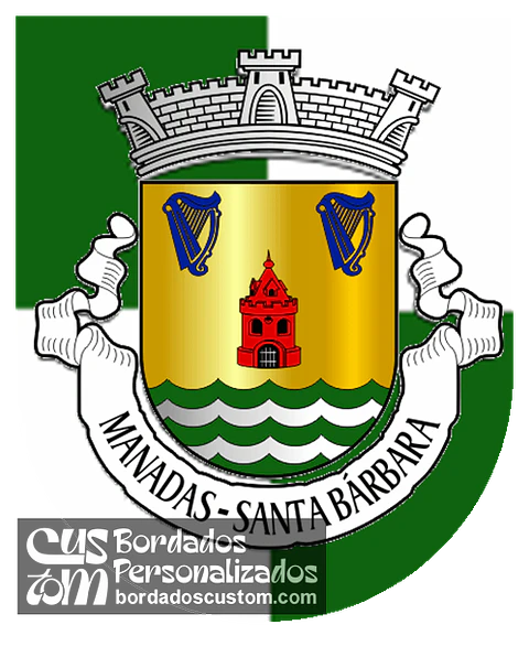 Emblema Bordado Freguesia de Manadas (Santa Bárbara) (Velas, Açores)