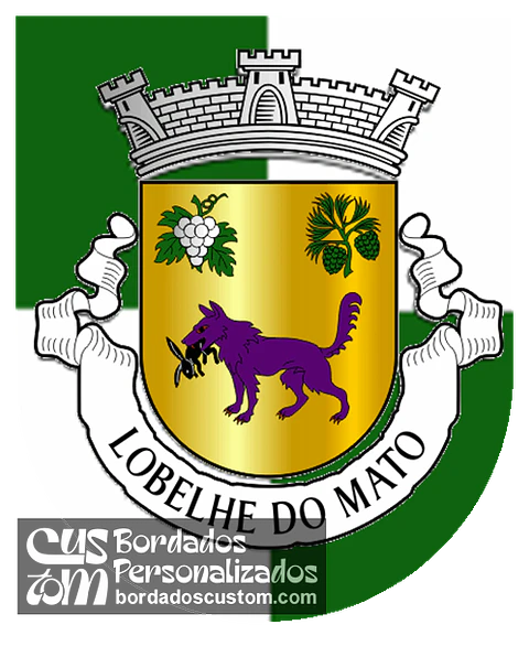 Emblema Bordado Antiga Freguesia de Lobelhe do Mato (Mangualde, Viseu)