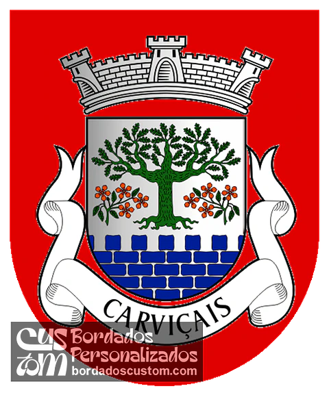Emblema Bordado Freguesia de Carviçais (Torre de Moncorvo, Bragança)