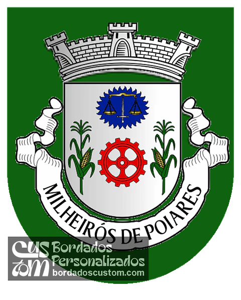 Emblema Bordado Freguesia de Milheirós de Poiares (Santa Maria da FFeira, Aveiro)