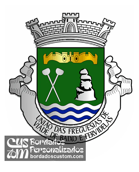 Emblema Bordado Freguesia de Viade de Baixo e Fervidelas (Montalegre, Vila Real)