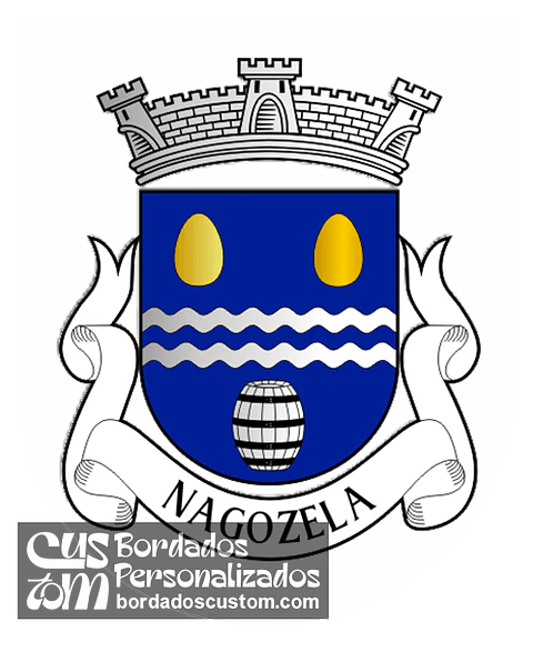 Emblema Bordado Antiga Freguesia de Nagozela (Santa Comba Dão, Viseu)