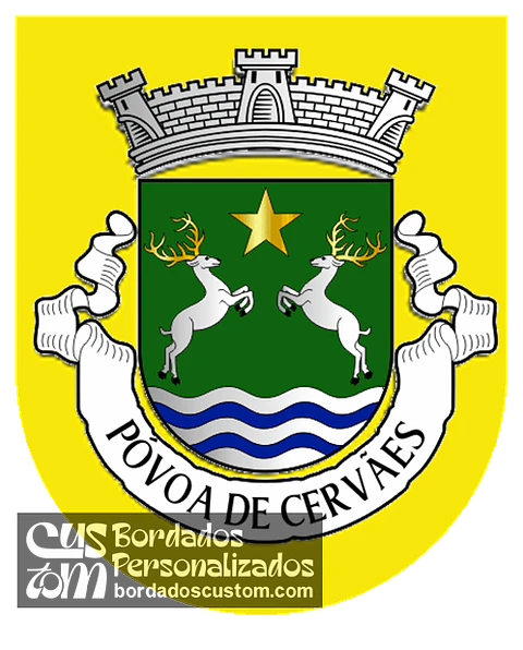 Emblema Bordado Antiga Freguesia de Póvoa de Cervães (Mangualde, Viseu)
