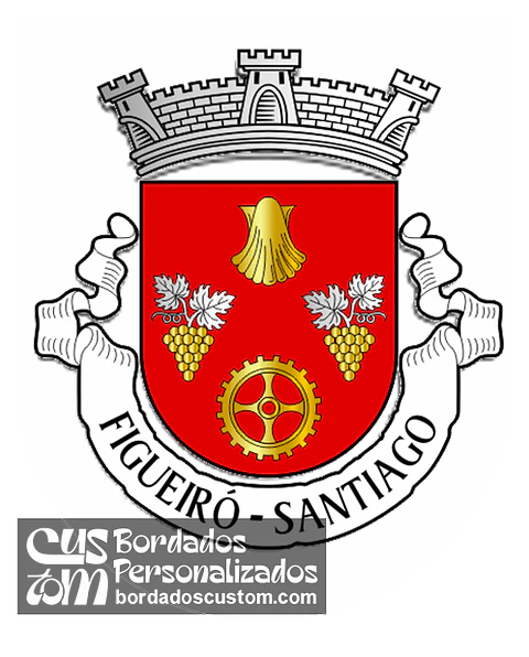 Emblema Bordado Antiga Freguesia de Figueiró (Santiago) (Amarante, Porto)
