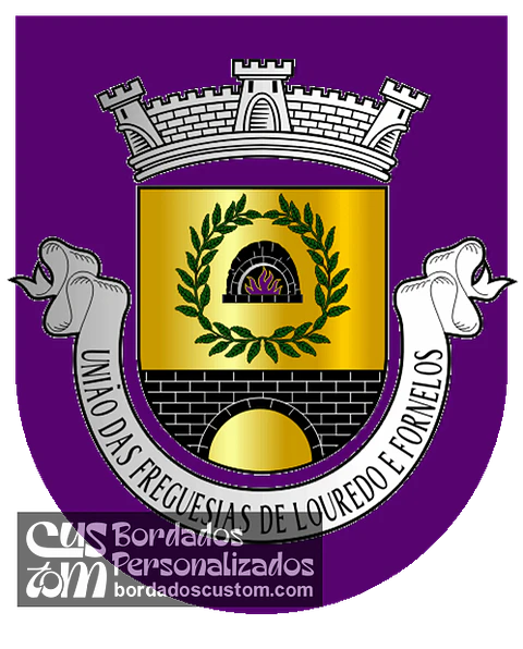 Emblema Bordado Freguesia de Louredo e Fornelos (Santa Marta de Penaguião, Vila Real)