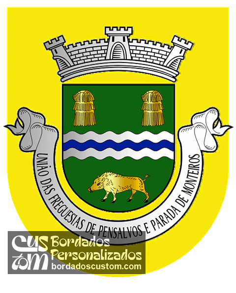 Emblema Bordado Freguesia de Pensalvos e Parada de Monteiros (Vila Pouca de Aguiar, Vila Real)