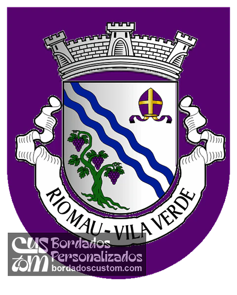 Emblema Bordado Antiga Freguesia de Rio Mau (Vila Verde, Braga)