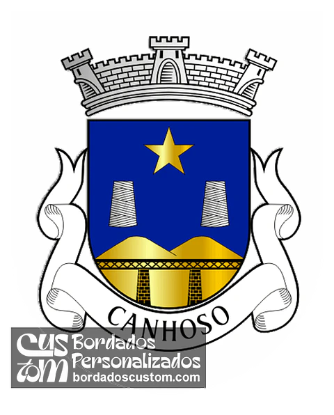 Emblema Bordado Antiga Freguesia de Canhoso (COvilhã, Castelo Branco)