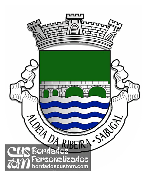 Emblema Bordado Antiga Freguesia de Aldeia da Ribeira (Sabugal, Guarda)