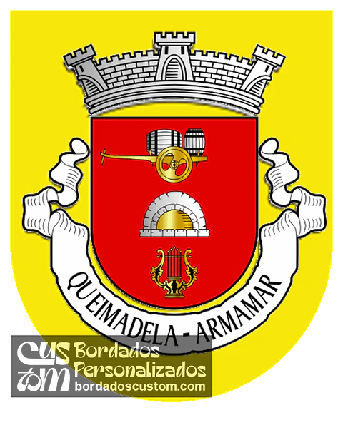 Emblema Bordado Freguesia de Queimadela (Armamar, Viseu)
