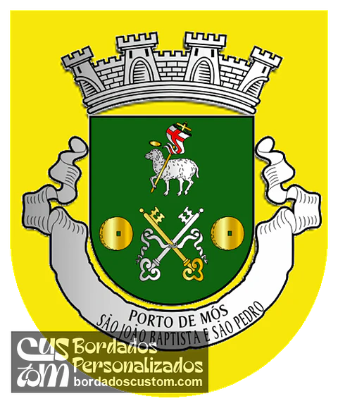 Emblema Bordado Freguesia de Porto de Mós - São João Baptista e São Pedro (Porto de Mós, Leiria)