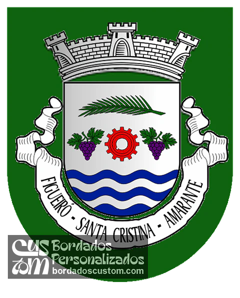 Emblema Bordado Antiga Freguesia de Figueiró (Santa Cristina) (Amarante, Porto)