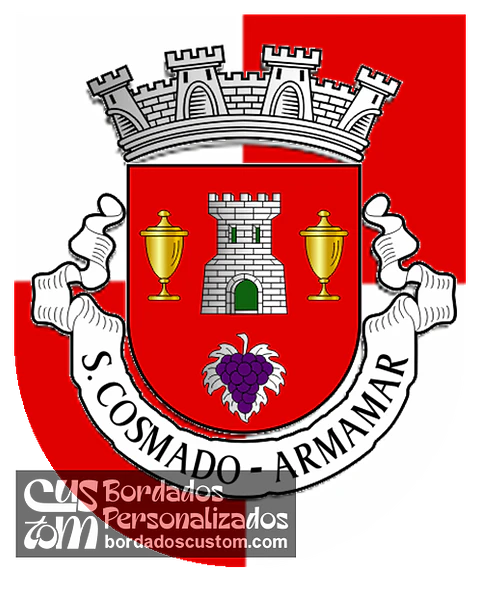 Emblema Bordado Freguesia de São Cosmado (Armamar, Viseu)