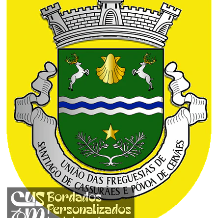 Emblema Bordado Freguesia de Santiago de Cassurrães e Póvoa de Cervães (Mangualde, Viseu) 1