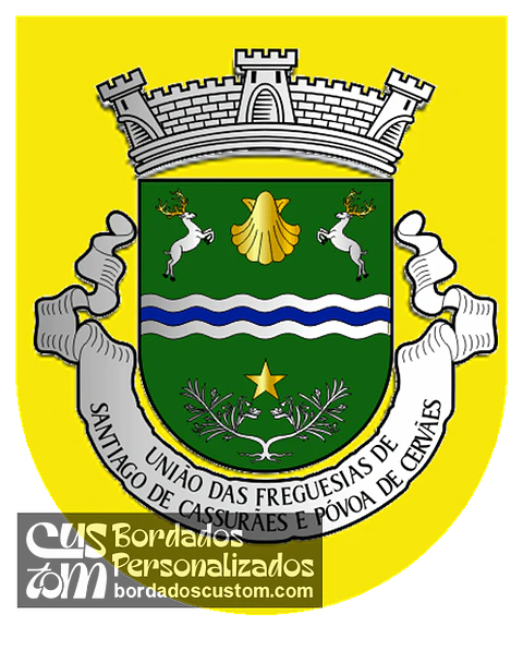 Emblema Bordado Freguesia de Santiago de Cassurrães e Póvoa de Cervães (Mangualde, Viseu)